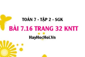 Bài 7.16 trang 33 Toán 7 Tập 2 Kết nối tri thức